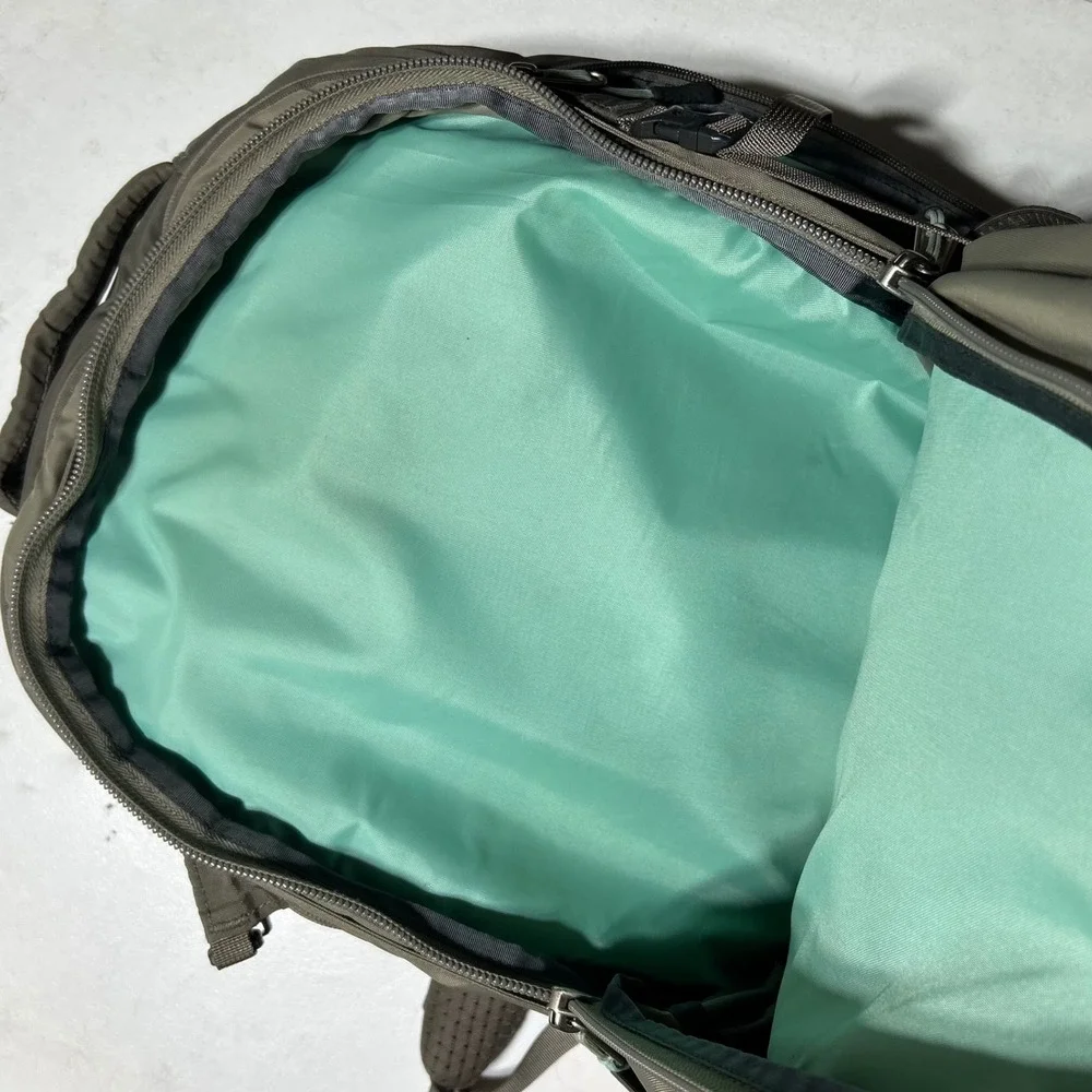 The North Face Surge Backpack Olive Green Teal Laptop Bag T196/T596 Mens Womens